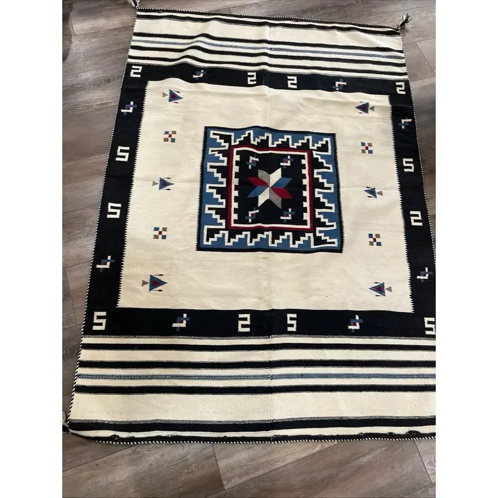 Awesome Rare Texcoco Mexican Rug